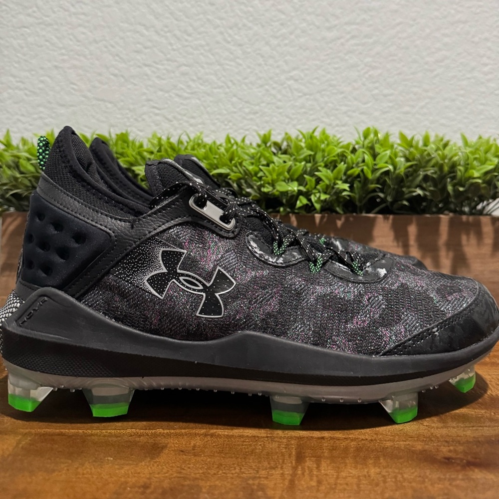 Under Armour Harper 8 Elite TPU Green Black Baseball Cleats 3026591-001 Size 12